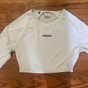 White Gymshark crop top
